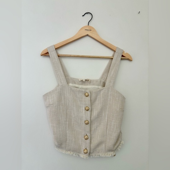 MYSTREE | BNWT tweed fringe crop top | M - Picture 3 of 6